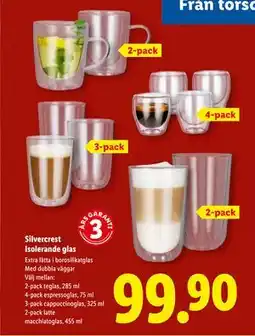 Lidl Silvercrest Isolerande glas, SEK 99.9 erbjuda