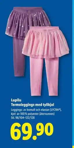 Lidl Lupilu Termoleggings med tyllkjol, SEK 69.9 erbjuda