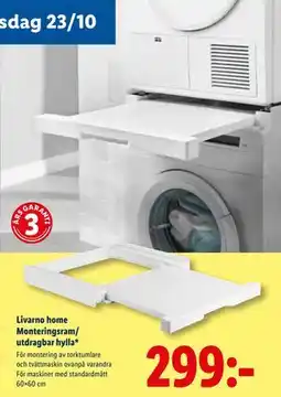 Lidl Livarno home Monteringsram/ utdragbar hylla, SEK 299 erbjuda