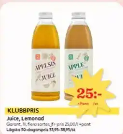 Östenssons Juice, Lemonad erbjuda
