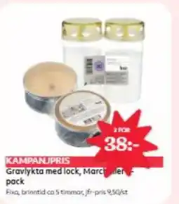 Östenssons Gravlykta med lock, Marcher pack erbjuda