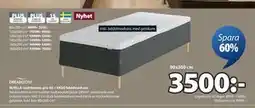 JYSK MJELLA resårbotten grå-40 + EKSO bäddmadrass, SEK 3500 erbjuda