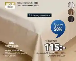 JYSK VANJA slätt lakan erbjuda