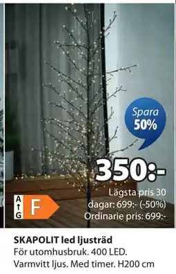 JYSK SKAPOLIT led ljusträd, SEK 350 erbjuda