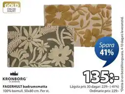 JYSK FAGERHULT badrumsmatta, SEK 135 erbjuda