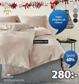 JYSK INGEBORG påslakanset i satin, SEK 280 erbjuda