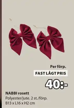 JYSK NABBI rosett, SEK 40 erbjuda