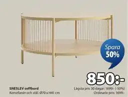 JYSK SNESLEV soffbord, SEK 850 erbjuda