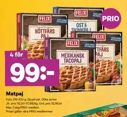 City Gross Matpaj, Pris i appen erbjuda