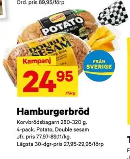City Gross Hamburgerbröd, SEK 24.95 erbjuda