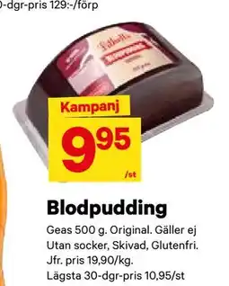 City Gross Blodpudding, SEK 9.95 erbjuda