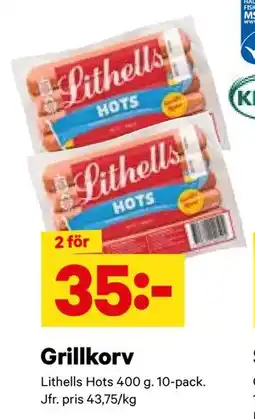 City Gross Grillkorv, SEK 35 erbjuda