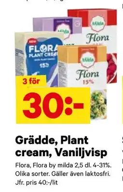 City Gross Grädde, Plant cream, Vaniljvisp, SEK 30 erbjuda