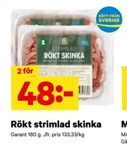 City Gross Rökt strimlad skinka, SEK 48 erbjuda