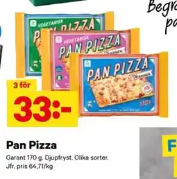 City Gross Pan Pizza, SEK 33 erbjuda
