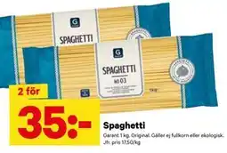City Gross Spaghetti, SEK 35 erbjuda