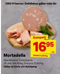 City Gross Mortadella, SEK 16.95 erbjuda