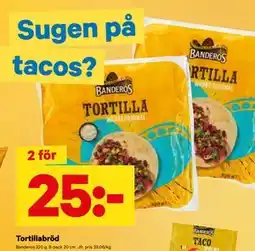 City Gross Tortillabröd, SEK 25 erbjuda