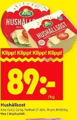 ICA Kvantum Arla Hushållsost erbjuda