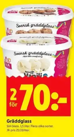 ICA Kvantum SIA Glass Gräddglass erbjuda