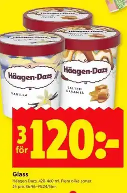 ICA Kvantum Häagen Dazs Glass erbjuda