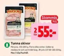 ICA Kvantum Pärsons Tunna skivor erbjuda