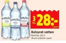 ICA Kvantum RAMLÖSA Kolsyrat vatten erbjuda