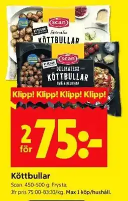 ICA Kvantum Scan Köttbullar erbjuda