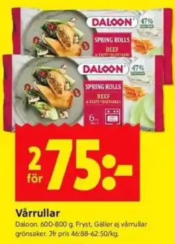 ICA Kvantum DALOON Vårrullar erbjuda