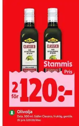 ICA Kvantum ZETA Olivolja erbjuda