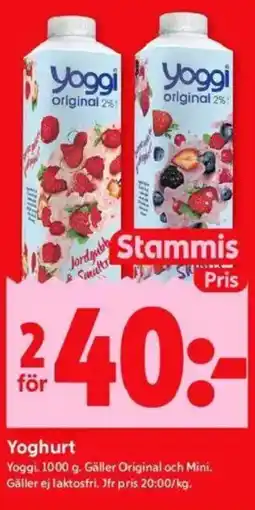 ICA Kvantum Yoggi Yoghurt erbjuda