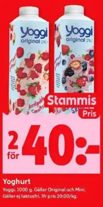 ICA Kvantum Yoggi Yoghurt erbjuda