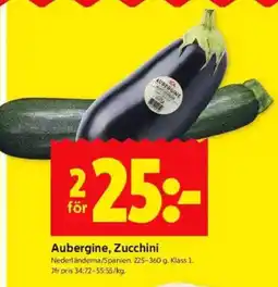 ICA Kvantum Aubergine, Zucchini erbjuda