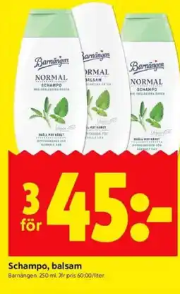 ICA Kvantum Barnängen Schampo, balsam erbjuda