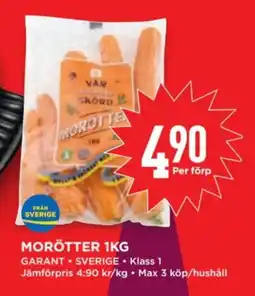 Willys GARANT Morötter 1 kg erbjuda