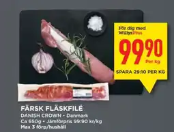 Willys Färsk fläskfilé erbjuda