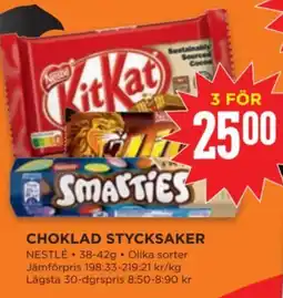 Willys NESTLÉ Choklad stycksaker erbjuda