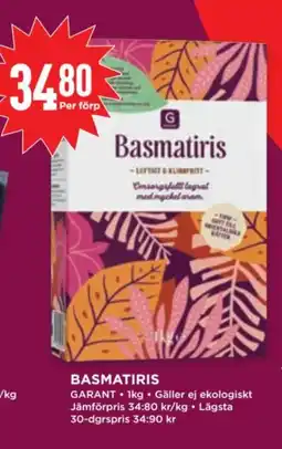 Willys GARANT Basmatiris erbjuda