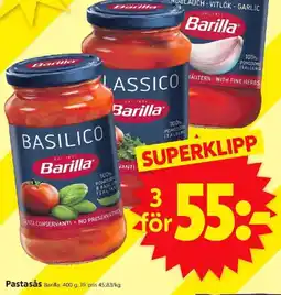ICA Supermarket BARILLA Pastasås erbjuda