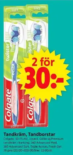 ICA Supermarket COLGATE Tandkräm, tandborstar erbjuda