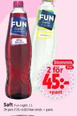 ICA Supermarket FUN LIGHT Saft erbjuda