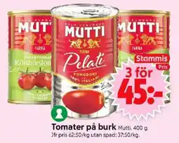 ICA Supermarket MUTTI Tomater på burk erbjuda