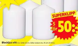 ICA Supermarket Blockljus vitt erbjuda