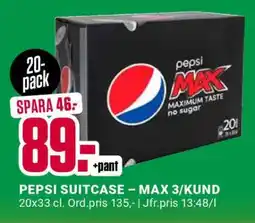 ÖoB PEPSI SUITCASE – MAX 3/KUND erbjuda