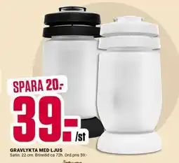 ÖoB GRAVLYKTA MED LJUS erbjuda