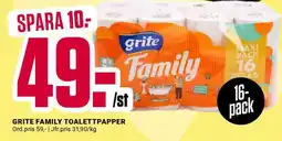 ÖoB GRITE FAMILY TOALETTPAPPER erbjuda