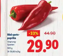 Lidl Röd spets-paprika erbjuda