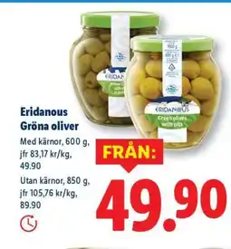 Lidl Eridanous Gröna oliver erbjuda