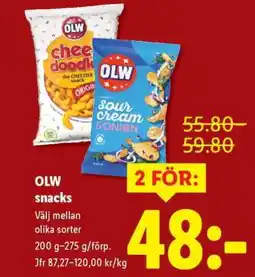 Lidl OLW snacks erbjuda