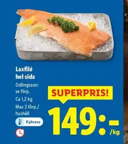 Lidl Laxfilé hel sida erbjuda